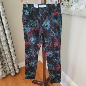 NWT Brax Mary Slim Fit Floral Pants EU36/US 6